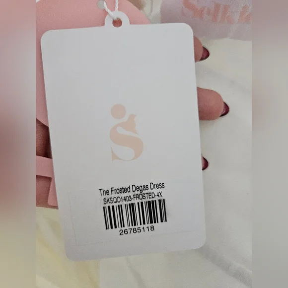 NWT Selkie Strapless White Sequin Dress (Frosted Degas Dress) - Picture 2 of 13